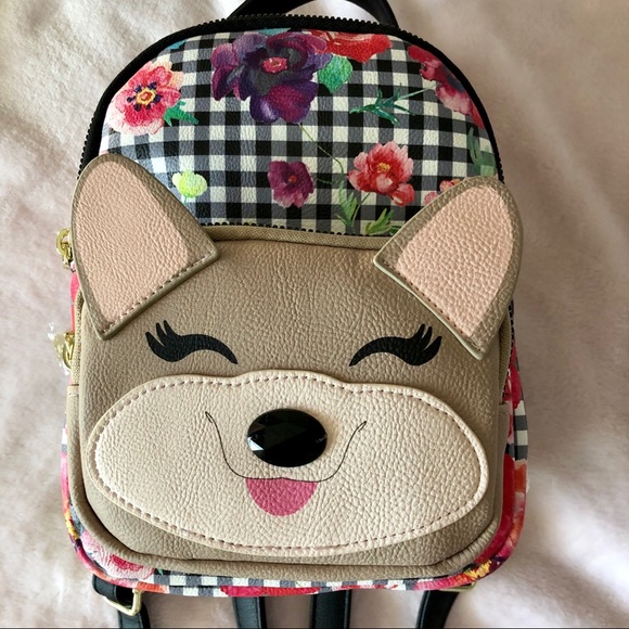 Sold • Extremely Cute Puppy Dog Mini Backpack NWT Betsey - Picture 11 of 12